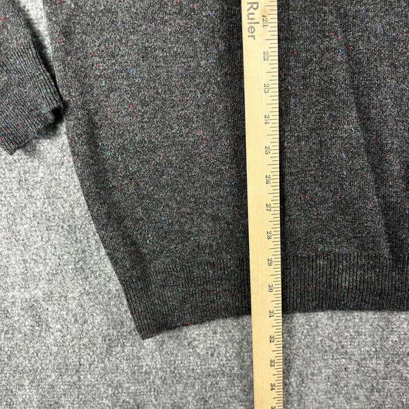 Robert Bruce Sweater Mens 2XLT Gray‎ V Neck Knit Speckled Big Tall Made In USA - Picture 6 of 6